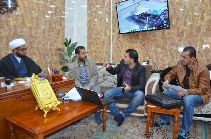 أستقبل الأمين الخاص لمزار العلوية الطاهرة شريفة بنت الإمام الحسن المجتبى (عليهما السلام) سماحة الشيخ رؤوف الفتلاويّ(دام توفيقه) بمكتبه الخاص المهندس :