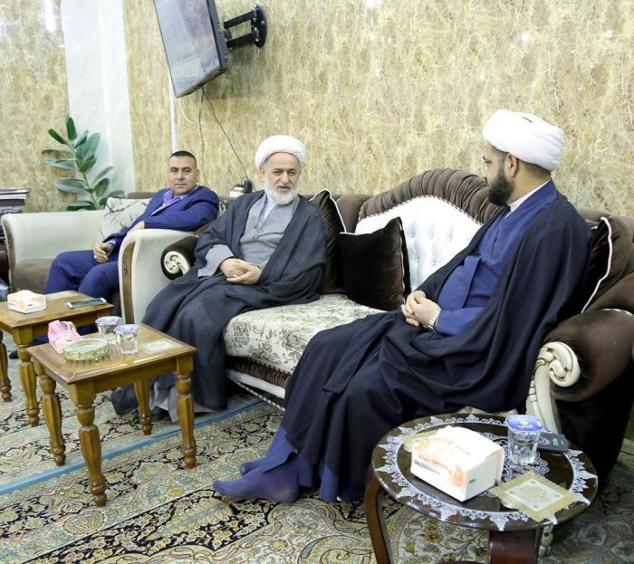 أستقبل الأمين الخاص سماحة الشيخ رؤوف الفتلاوي (دام توفيقه ) الشيخ كمال معاش