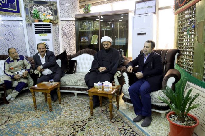 أستقبل سماحة الشيخ رؤوف الفتلاويَّ (دام توفيقُهُ) القنصل الايراني الحاج السيد : محمود والوفد المرافق له