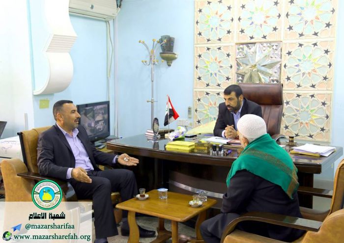 زار وفد من مرقد العلوية شريفة بنت الامام الحسن المجتبى(عليهماالسلام) مديرية الوقف الشيعي في محافظة بابل ،.