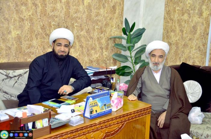 أسَتقبَل سَماحة الشيخ : رَؤوف الفتلاويَّ (دامَ توفيقه) الأمينُ الخاص لمزار العَلويَّة الطاهرة شَريفة بنت الإمامُ الحَسن المجتبى(عليهما السلام) سماحة ا