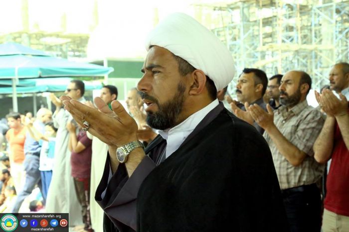 أُقِيمت صلاة الجماعة العِبادية في مزار العلوية شريفة بنت الإمامُ الحَسن المُجتبى (عليهما السلام ) بإمامة سماحة الشيخ حامد الجماليَّ (دام توفِقُهُ).