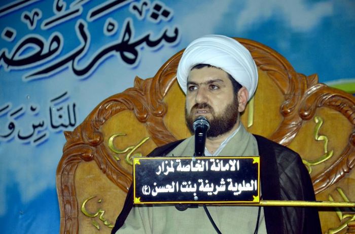 إحياء الليالي الرمضانية بالمجالس الحسينية حيث أرتقى المنبر الخطيب الحسيني الشيخ : رافد التميميَّ .