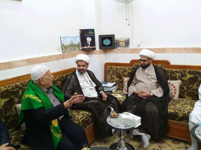 زار وفد من الامانة الخاصة لمرقد العلوية الطاهرة شريفة بنت الامام الحسن المجتبى (عليهما السلام) مكتب سماحة الشيخ محمد السند (دام عزه)