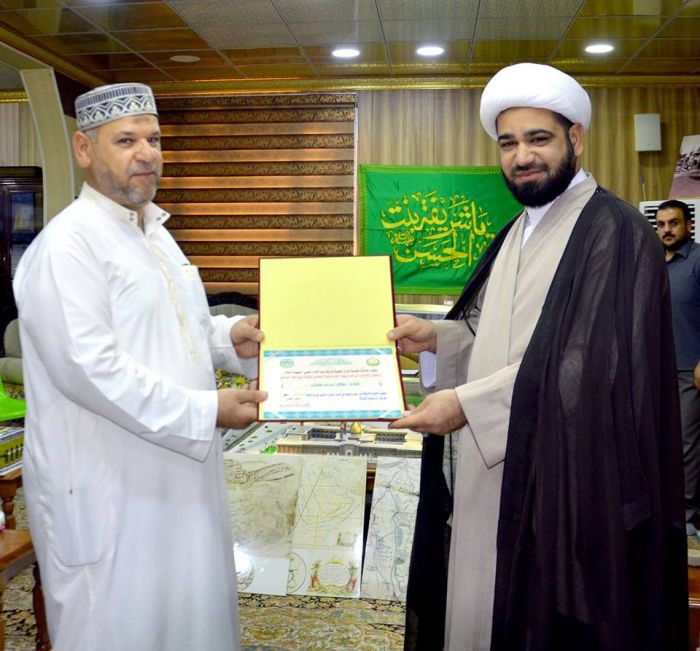 الأمانة الخاصة في مرقد العلوية شريفة بنت الإمام الحسن المجتبى (عليهما السلام) تكرم قرَّاء القران الكريم .....