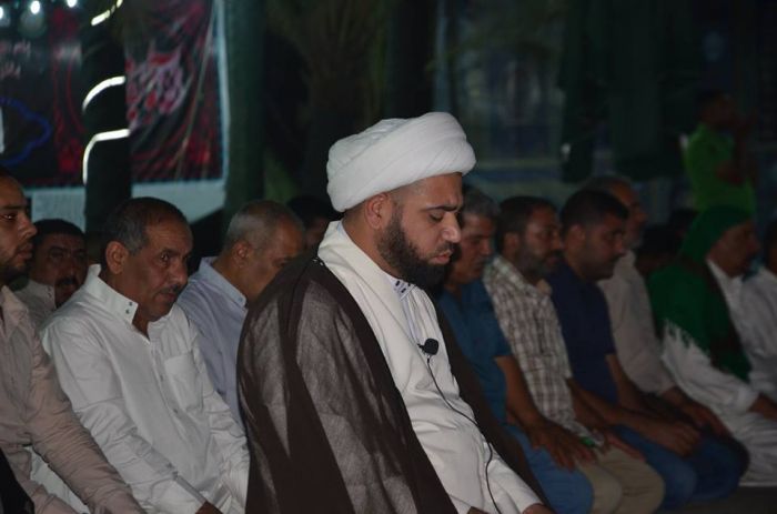 أُقِيمت صلاة الجماعة العِبادية في الصحن الشريف لمرقد العلوية شريفة بنت الإمامُ الحَسن المُجتبى (عليهما السلام ).