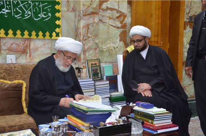 تشرف وفد الامانة الخاصة لمزار العلوية شريفة بنت الامام الحسن(عليهما السلام) بزيارة المولى المقدس أبي عبدالله الحسين(عليه السلام).