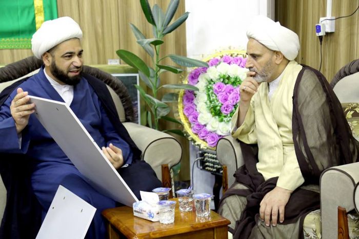 أسَتقبَل فضيلة الشيخ : رَؤوف الفتلاويَّ (دامَ توفيقهُ) الأمينُ الخاص لمَرقد العَلويَّة الطاهرة شَريفة بنت الإمامُ الحَسن المجتبى(عليهما السلام)