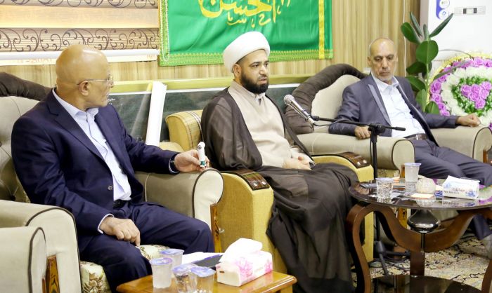 أستقبلَ الأمين الخاص لمَرقد العلويَّة السيَّدة شريفة بنت الإمام الحسن المجتبى (عَليهما السلام ) مُدير مكتب مزارات ديالى .