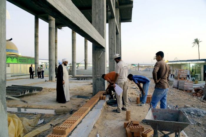 تم البدء بأعمال جدران الحرم الشريف