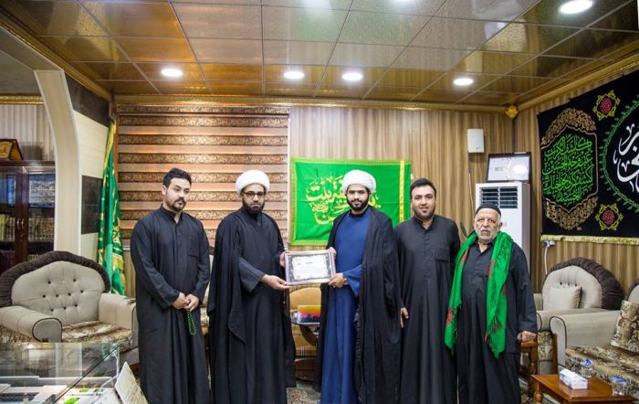 أسَتقبَل الأمينُ الخاص لمزار العَلويَّة الطاهرة شَريفة بنت الإمامُ الحَسن المجتبى(عليهما السلام) سماحة الشيخ : ساهر علي البجو المدير العام لمؤسسة صاحب