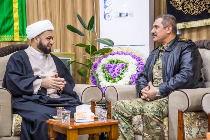 آمر فوج المهام الخاصه المقدم فاروق صاحب السلطانيَّ ، المسؤول على حماية المرقد الشريف في ضيافة السيدة شريفة بنت الامام الحسن (ع)