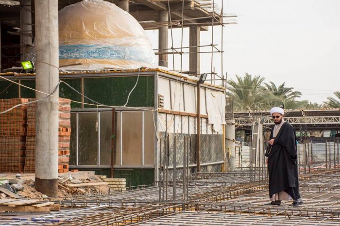 تم بحمد الله تبارك وتعالى تسليح سقف سرداب السيدة نرجس خاتون في حرم العلوية الطاهرة السيدة شريفة (سلام الله عليها) .
