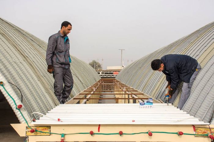 جانب من أعمال شعبة الصيانة في مرقد العلوية شريفة بنت الإمام الحسن المجتبى(عليهما السلام)