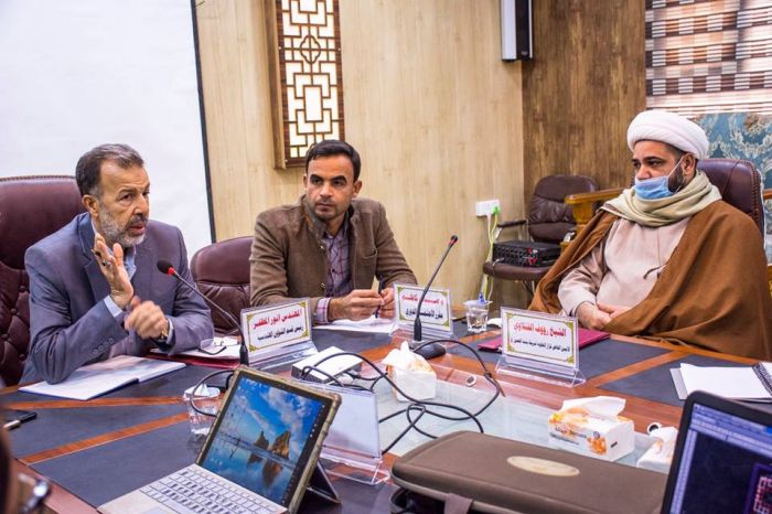 الاجتماع الدوري للأمانة الخاصة حول مشروع الإعمار والتوسعة في مرقد العلوية شريفة بنت الامام الحسن المجتبى (ع)