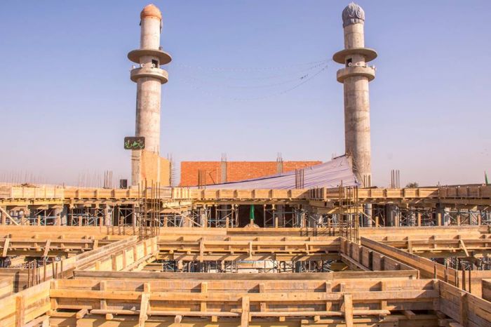 تواصل العمل في مشروع الاعمار والتوسعة .
