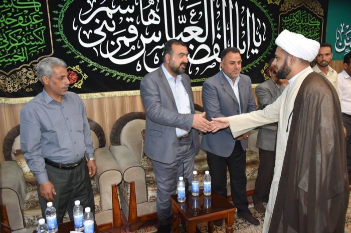 الأمينُ الخاص لمَرقد العَلويَّة شَريفة بنت الإمامُ الحَسن المجتبى(عليهما السلام) يستقبل منتسبي الوجبة المسائية