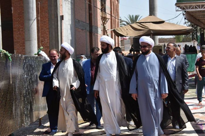 الشيخ طاهرالخاقاني والشيخ خليفه الجوهر في ضيافة طبيبة المعلولين