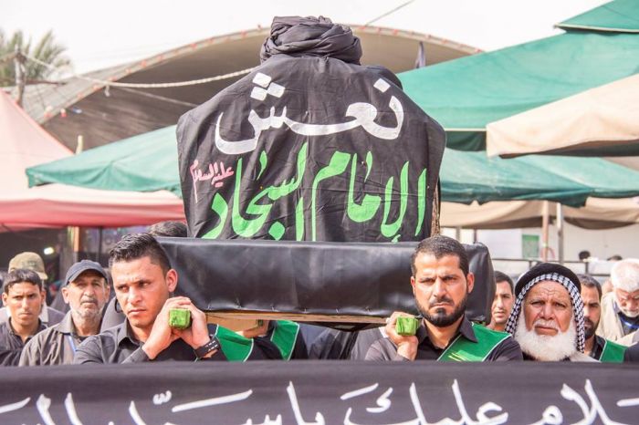 مراسيم تشييع النعش الرمزي للإمام السجاد(ع)