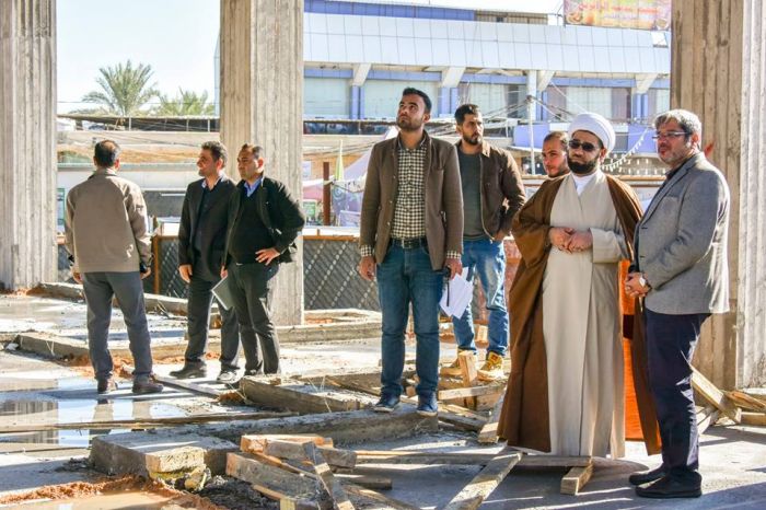جولة تفقدية للشيخ رؤوف الفتلاوي ( دام عزة ) الأمين الخاص في المرقد الطاهر .