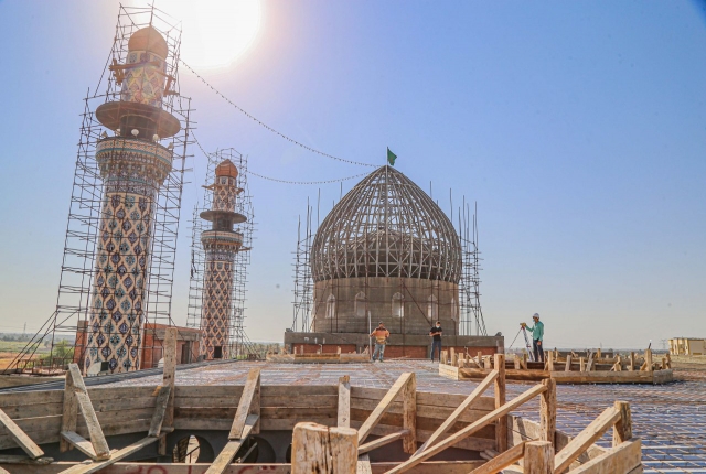 عجلة الاعمار في مرقد العلوية الشريفة بنت الامام الحسن المجتبى (ع)مستمرة على قدم وساق