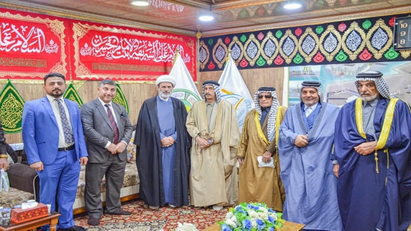 تشرف وفد من شيوخ ووجهاء عشائر محافظة بابل بزيارة مرقد العلوية الطاهرة الشريفة بنت الإمام الحسن