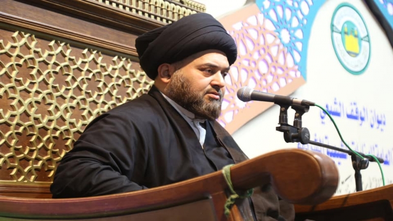مجلس عزاء في الصحن المطهر بمناسبة حلول شهر محرم الحرام وذكرى استشهاد الامام الحسين