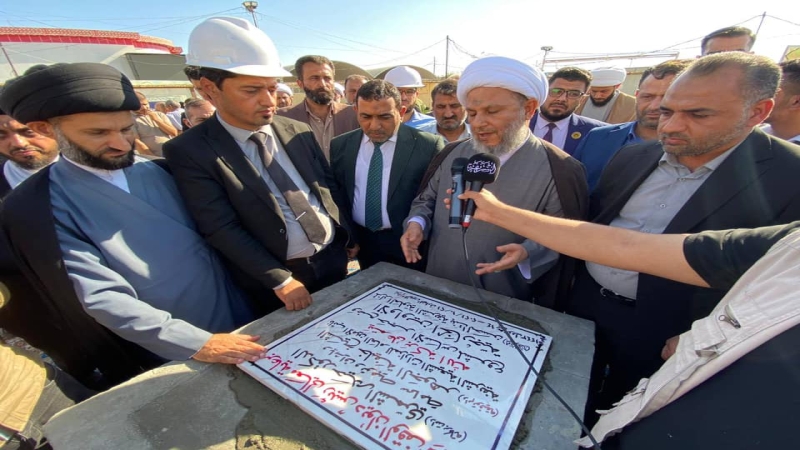 الْأَمَانَة الْعامة تَضَع حَجَرَ الأَساسِ لِمَشْرُوع الأواوين الْخَارِجِيَّة وأفتتاح ورشة لصناعة قوالب GRB في المرقد الشريف