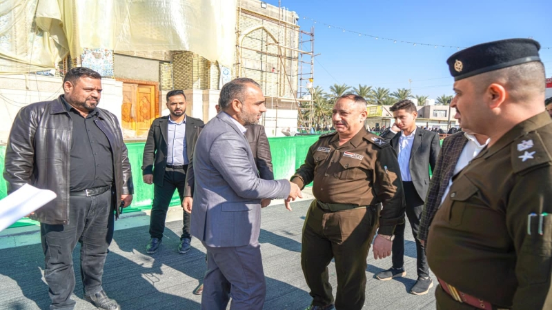 قائد شرطة محافظة بابل في رحاب طبيبة المعلولين الشريفة بنت الامام الحسن المجتبى (ع)