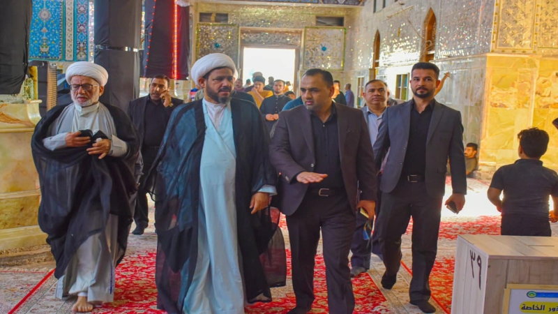 مُسْتَشار الأَمِينِ العَامِّ للمزارات الشيعية الشَّرِيفَةِ فِي العراق يَتَشَرَّف بِزِيَارَة الْمُرْقِد الْمُطَهِّر
