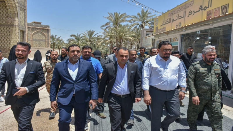 محافظ بابل وقائد فرقة العباس القتالية في ضيافة طبيبة المعلولين