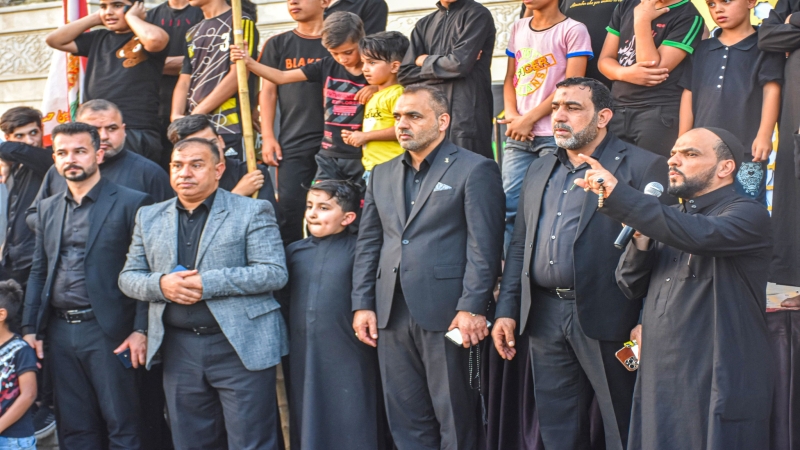 توافد المواكب المعزية لمرقد شهيدة الركب الحسيني العلوية الشريفة بنت الامام الحسن المجتبى (ع)