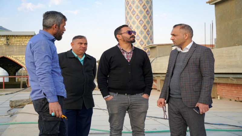السيد الأمين الخاص للمرقد المطهر يجري جولة تفقدية في مواقع العمل في الحرم الشريف