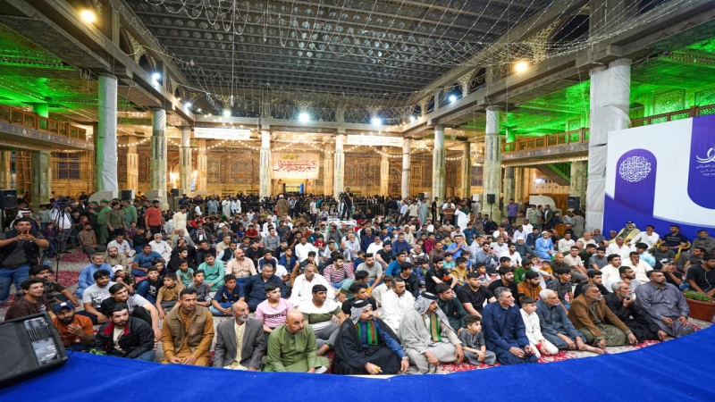 مَوْكِبُ عَزَاءَ الْحَلَةَ الْمَرْكَزِيِّ وبالتَعاونِ مَعَ الْأَمَانَةِ الْخَاصَّةً لِلْمُرْقِدَ الشَّرِيفِ يُقِيمَ مُحَفَّلَا بَهِيجَا بِوِلَادَةِ ال