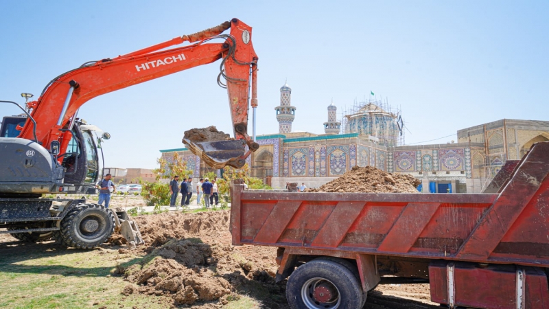 السيد الأمين الخاص لمرقد العلوية الشريفة بنت الإمام الحسن (ع) يجري جولة تفقدية لعددٍ من مواقع العمل