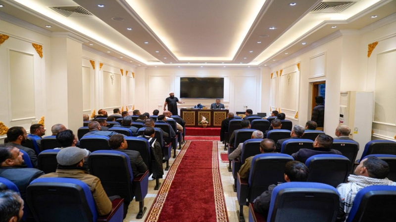 استمرار الدورات القرآنية و الفقهية للمنتسبين الكرام في المرقد المبارك