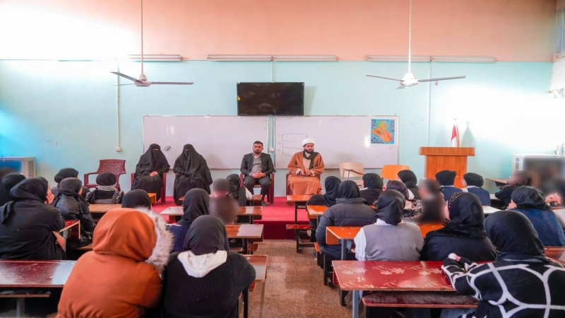 تستمر الأمانة الخاصة لمرقد العلوية الشريفة بنت الحسن (ع) بمشروع التبليغ الديني والاخلاقي وتعليم المفاهيم القرآنية في مدارس المحافظة