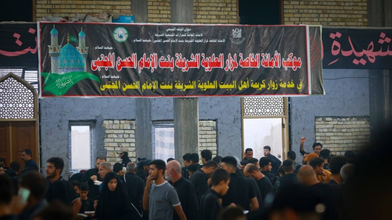 موكب الامانة الخاصة لمرقد الشريفة بنت الامام الحسن المجتبى (ع) كرم بلا حدود وخدمة تضاهي الفخر