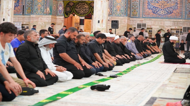 اقيمت صلاة الجماعة العبادية في حرم السيدة الشريفة بنت الامام الحسن المجتبى(عليهما السلام) بإمامة الشيخ حسن السيلاوي (دام توفيقه)