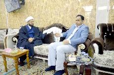 أستقبل الأمين الخاص لمزار العلوية الطاهرة شريفة بنت الإمام الحسن المجتبى (عليهما السلام) سماحة الشيخ رؤوف الفتلاوي (دام توفيقه ) بمكتبه الخاص محافظ بغ