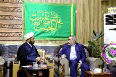 أسَتقبَل سَماحة الشيخ : رَؤوف الفتلاويَّ (دامَ توفيقهُ) الأمينُ الخاص لمزار العَلويَّة الطاهرة شَريفة بنت الإمامُ الحَسن المجتبى(عليهما السلام) القنصل