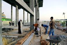 تم البدء بأعمال جدران الحرم الشريف