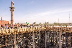 صب سقف المقطع B.
