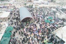 التصوير الجوي لحركة الزائرين