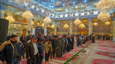 صلاة الجماعة العبادية في حرم السيدة الشريفة  بنت الامام الحسن المجتبى(عليهما السلام)