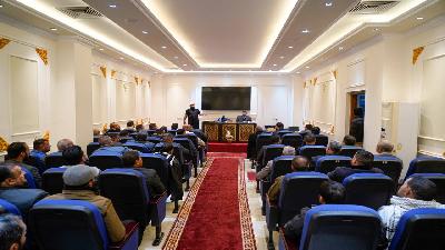 استمرار  الدورات القرآنية و الفقهية للمنتسبين الكرام في المرقد المبارك