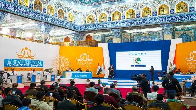 فعّاليات ملتقى النورين القرآني الفكري الرمضاني. المسابقة القرآنية الفرقية اليوم التاسع فريق الملاكات الصحية و فريق اتحاد القرآنيين في بابل