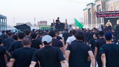 استمرار توافد المواكب المعزية لمرقد شهيدة الركب الحسيني العلوية الشريفة بنت الامام الحسن المجتبى (ع)بذكرى استشهادها  (سلام الله عليهم ) اعظم الله اجور
