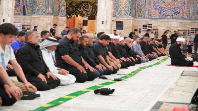 اقيمت صلاة الجماعة العبادية في حرم السيدة الشريفة بنت الامام الحسن المجتبى(عليهما السلام) بإمامة الشيخ حسن السيلاوي (دام توفيقه)