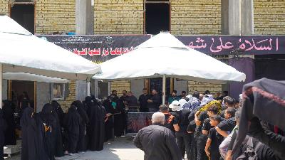 موكب الامانة الخاصة لمرقد الشريفة بنت الامام الحسن المجتبى (ع) يواصل تقديم خدماته للزائرين